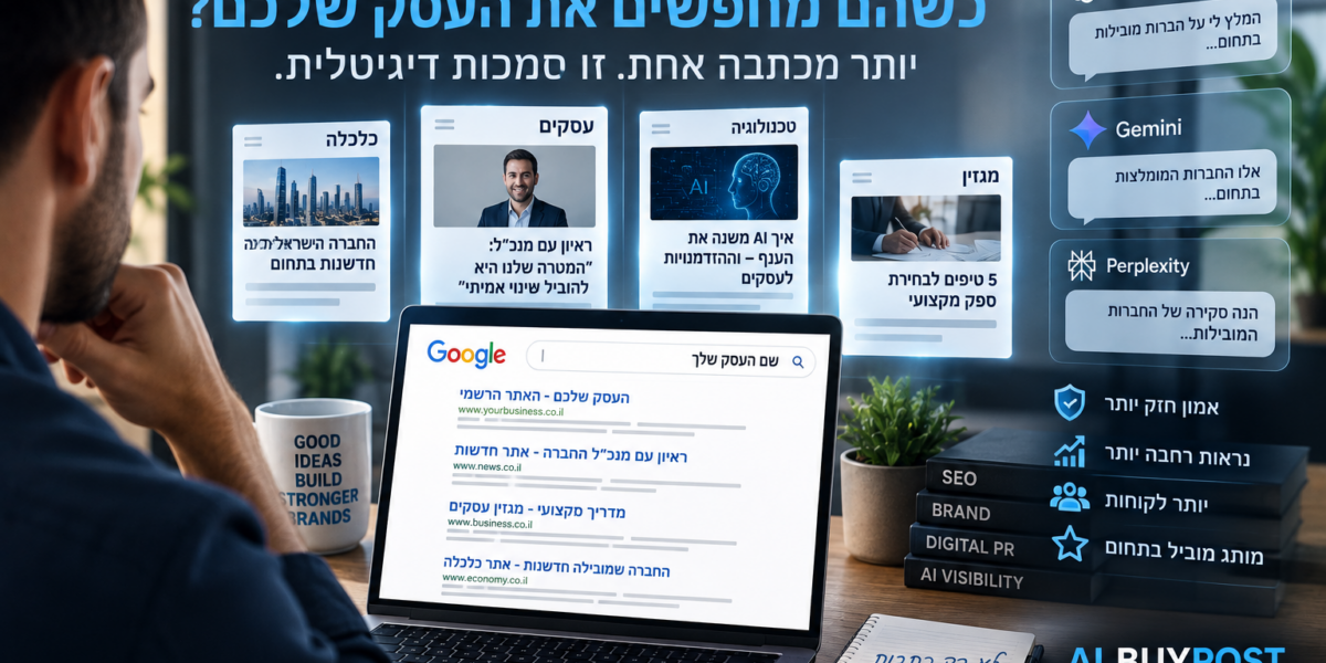 לא קונים כתבות – בונים סמכות דיגיטלית